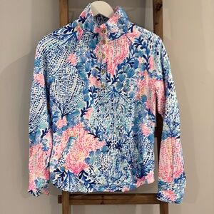 Lilly Pulitzer UPF 50+ Captain Popover- Resort White Sway With Me - Small - VGUC
